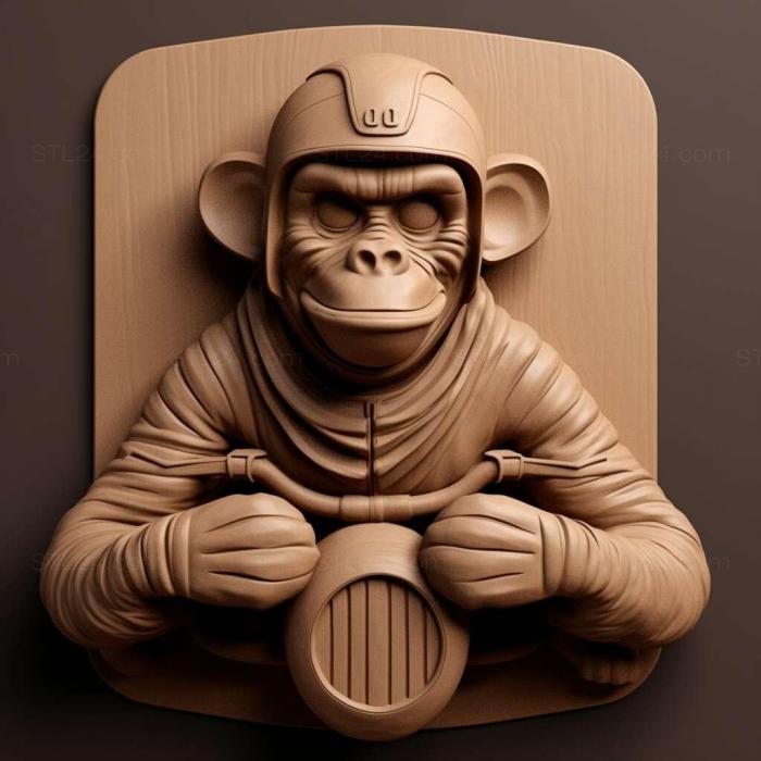 Characters (st Honda Monkey 1, HERO_3305) 3D models for cnc